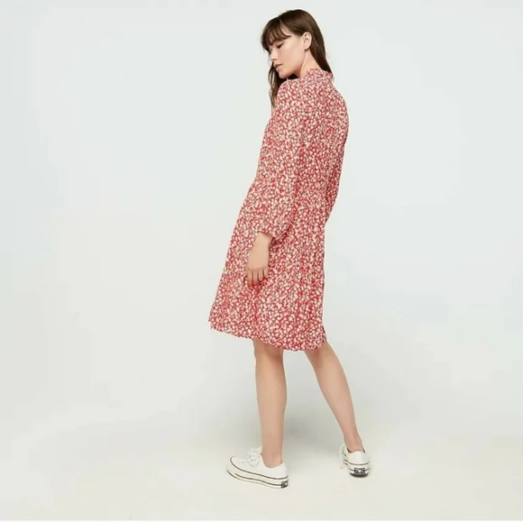 J. Crew Floral Button Front Tiered Shirtdress Tossed Bouquet Cottagecore - Picture 3 of 13